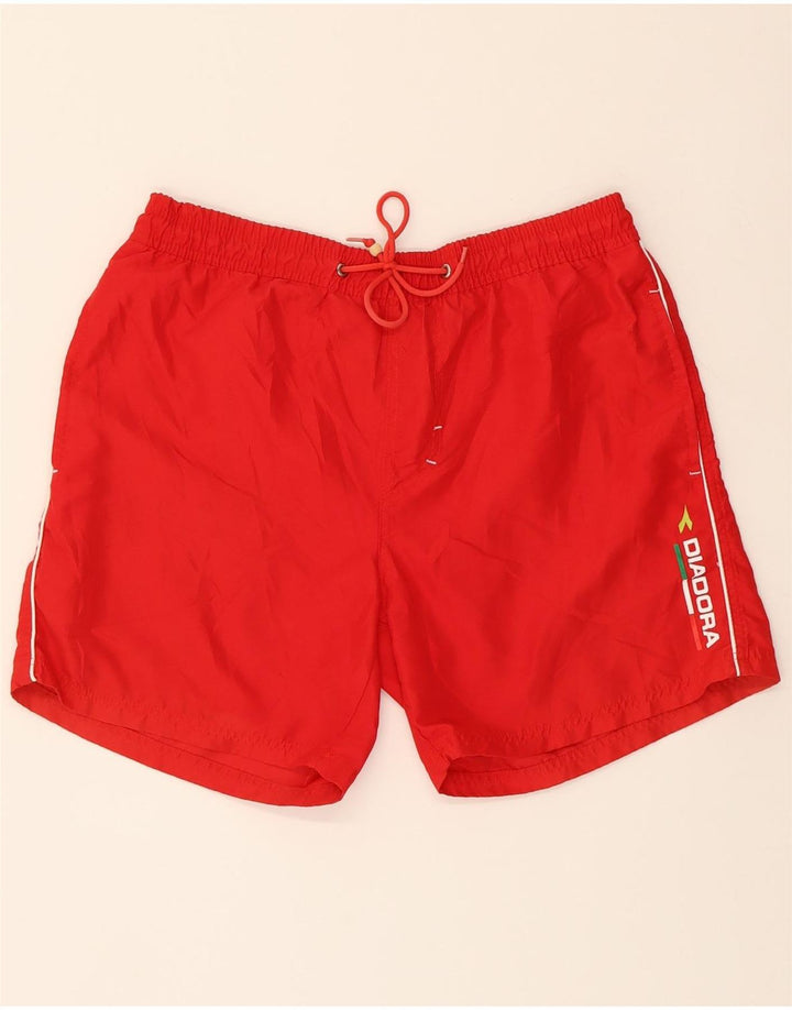 DIADORA Mens Swimming Shorts Medium  Red Vintage Diadora and Second-Hand Diadora from Messina Hembry 