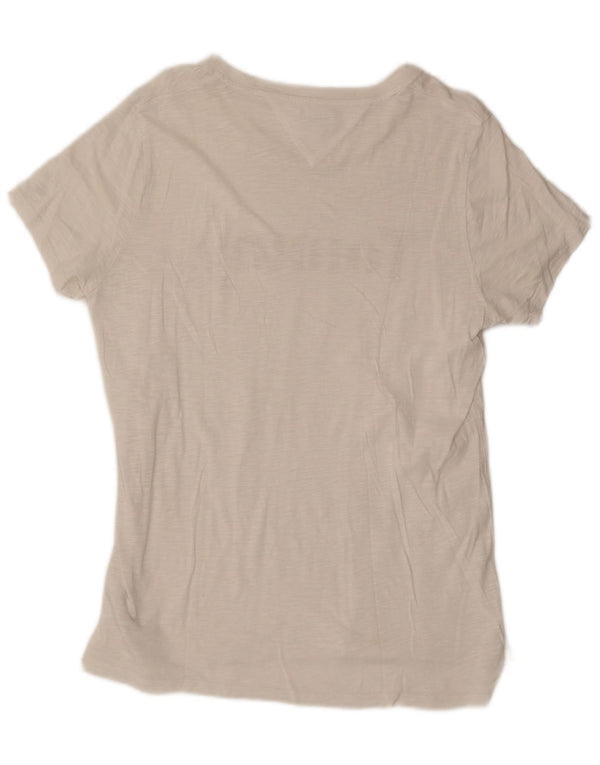 Tommy Hilfiger Dame Grafisk T-Shirt Top UK 18 XL Hvid Bomuld