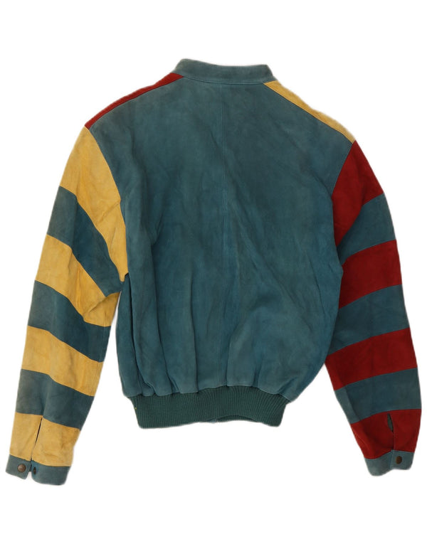 Vintage bomberjakke til kvinder EU 36 lille grøn farveblok