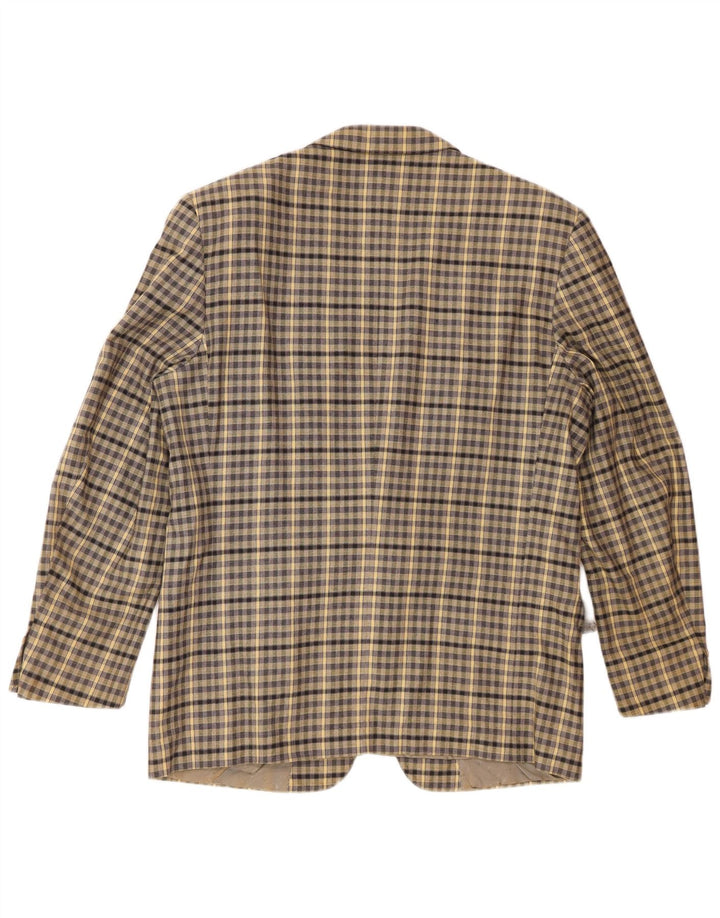 Roberta di Camerino Herre 2-knaps blazerjakke IT 52 XL Beige Gingham