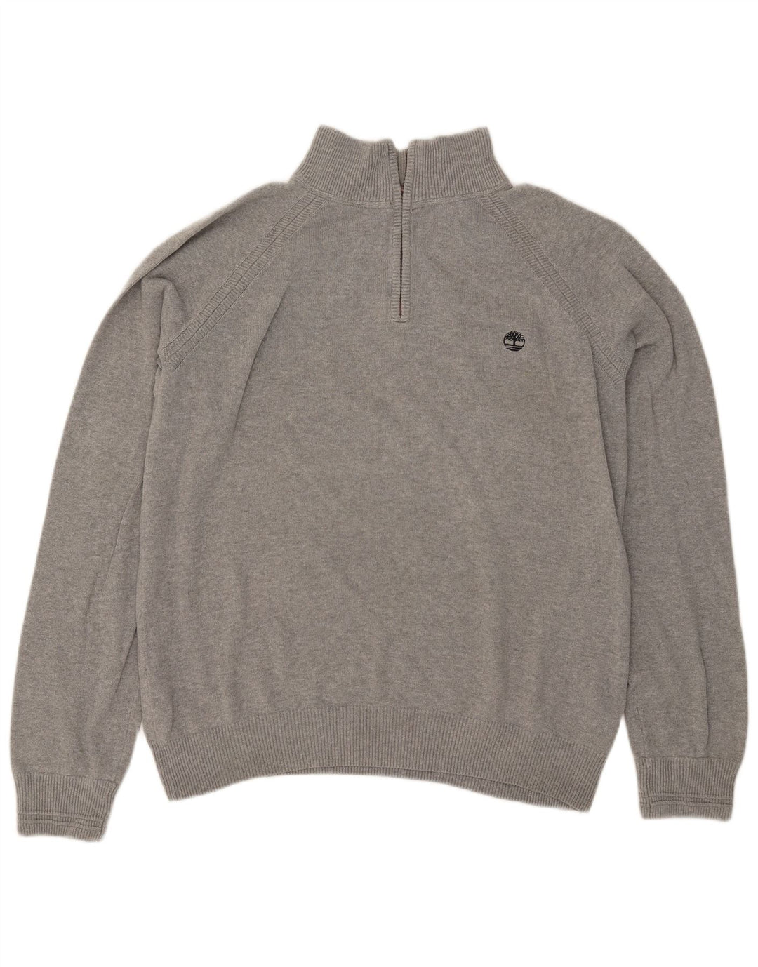 TIMBERLAND Herre Regular Fit Zip Neck Jumper Sweater XL Grå