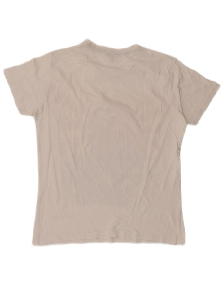 Cesare Paciotti Herre grafisk T-shirt Top Stor hvid bomuld