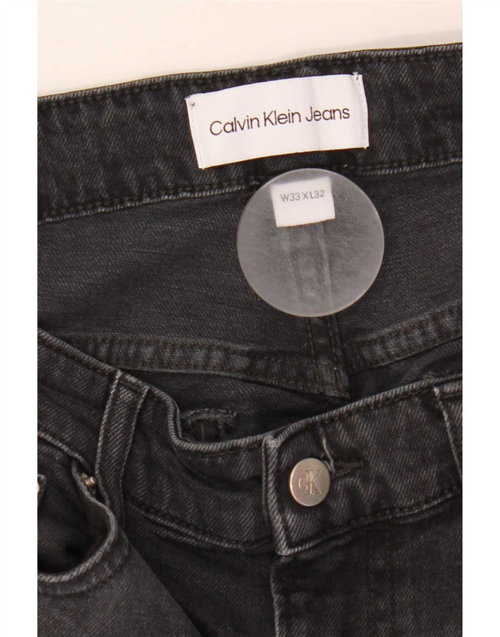 Calvin Klein Herre Slim Jeans W33 L32 Sort Bomuld