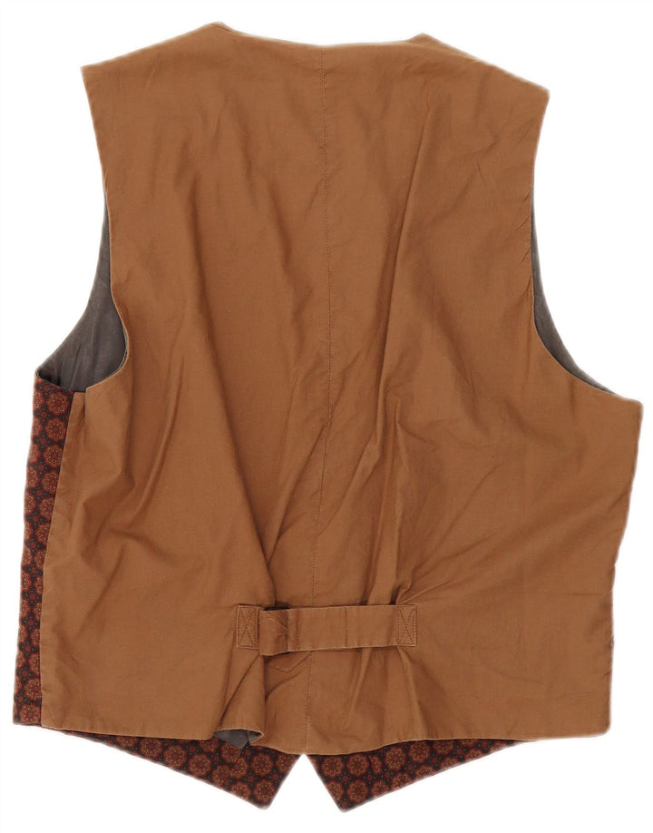 Vintage herrevest IT 50 Medium Brown Floral