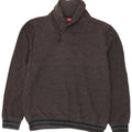 IZOD Herre Shawl Neck Jumper Sweater Medium Grey Bomuld