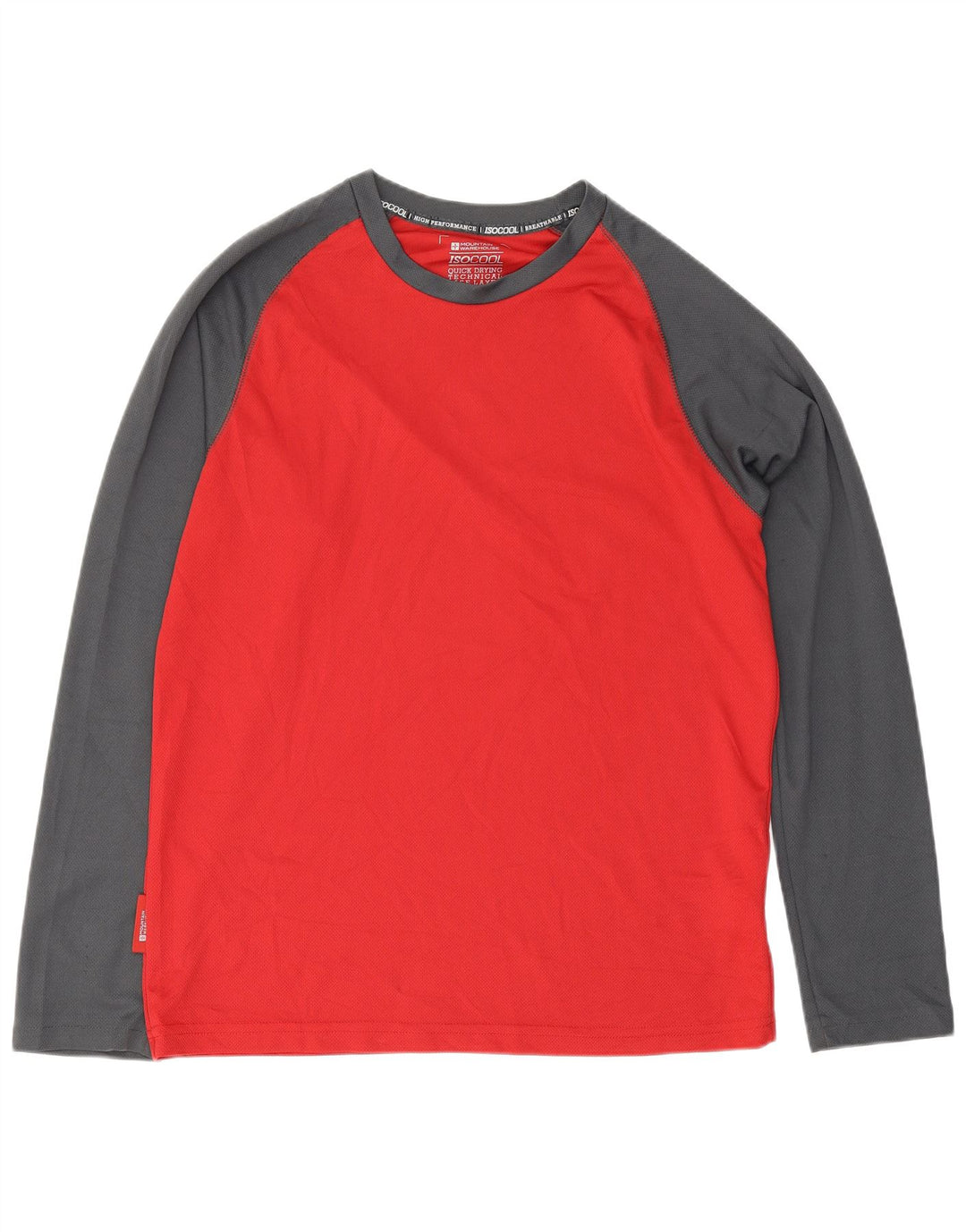 Mountain Warehouse Herre IsoCool Top Langærmet Medium Rød Colourblock