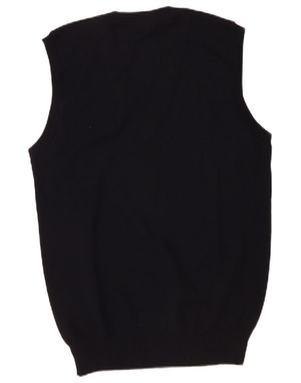 Liabel Herrevest Tank Top Small Navy Blue Virgin Wool