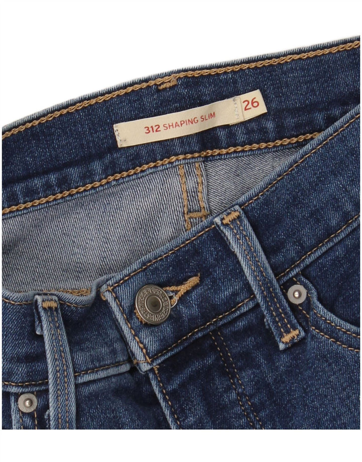 LEVI'S Womens 312 Shaping Slim Jeans W26 L30 Blue