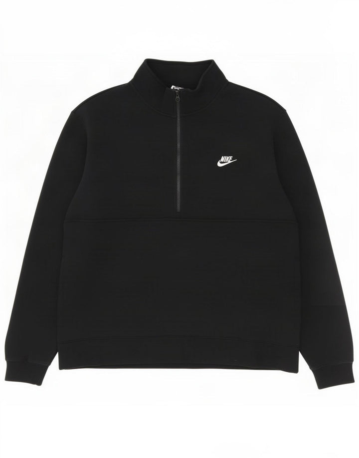 Nike Sweatshirt med lynlås til mænd 2XL sort bomuld