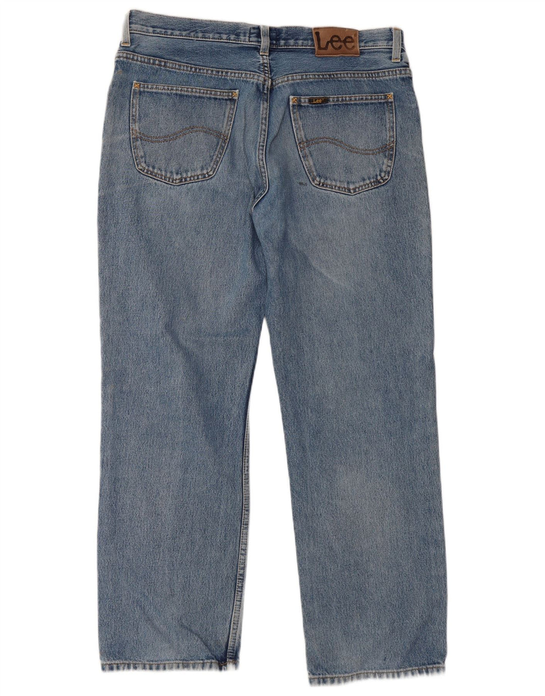 LEE Herre Brooklyn Straight Jeans W36 L30 Blå Bomuld