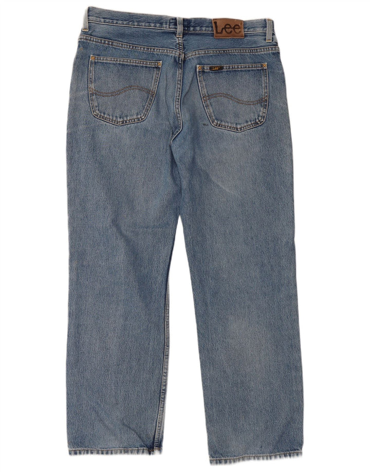 LEE Herre Brooklyn Straight Jeans W36 L30 Blå Bomuld