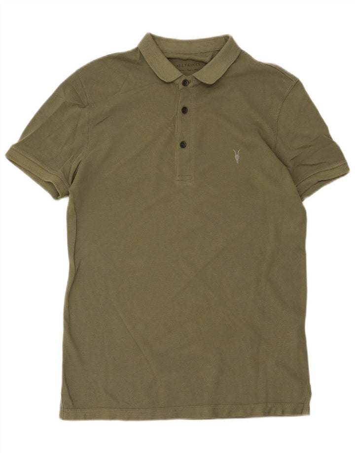 All Saints Polo Shirt til mænd XS Khaki Bomuld