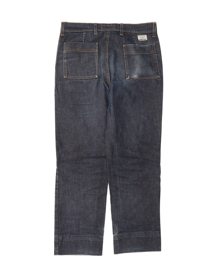 GUESS Mens Straight Jeans W31 L29 Navy Blue Cotton Vintage Guess and Second-Hand Guess from Messina Hembry 