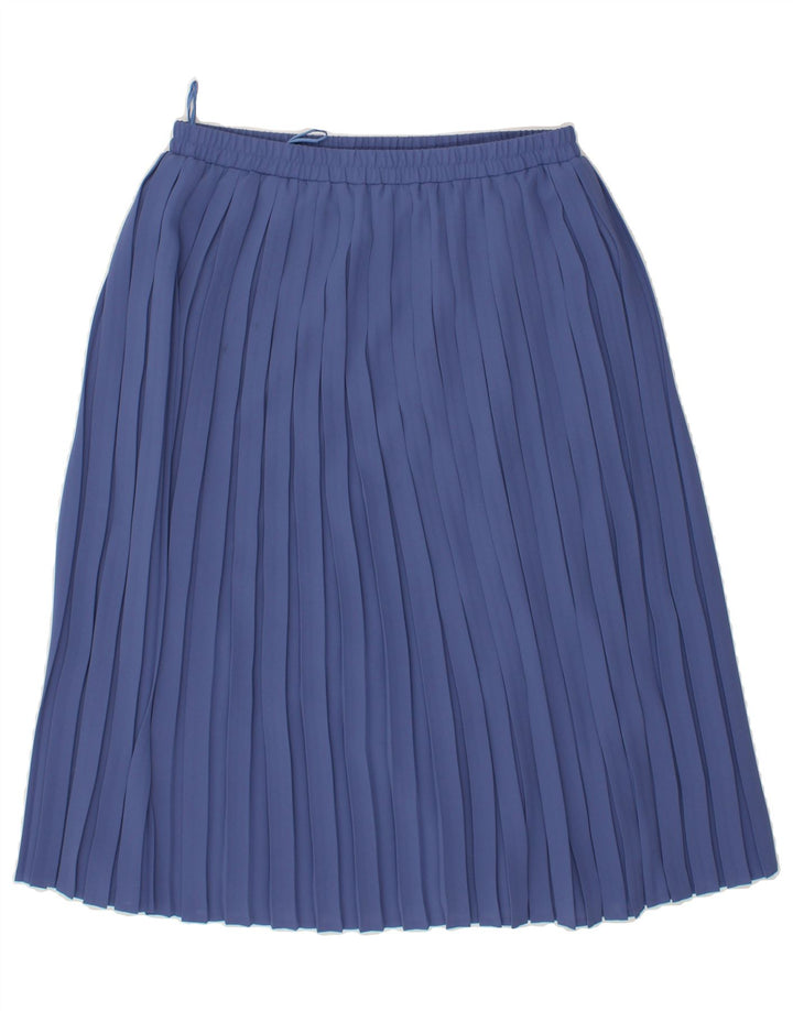 FRANKENWALDER Womens Knife Pleated Skirt IT 44 Medium W30 Blue Polyamide Vintage Frankenwalder and Second-Hand Frankenwalder from Messina Hembry 