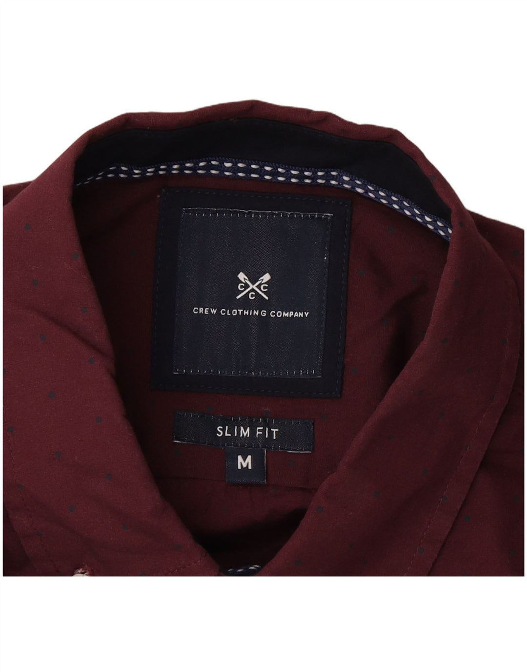 Besætningstøj Herre Slim Fit skjorte Medium Burgundy plettet