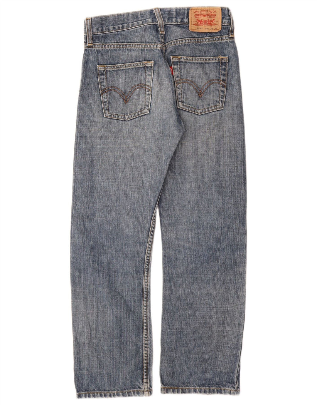 LEVI'S Boys 514 Slim Straight Jeans 9-10 år W25 L25 Blå Bomuld