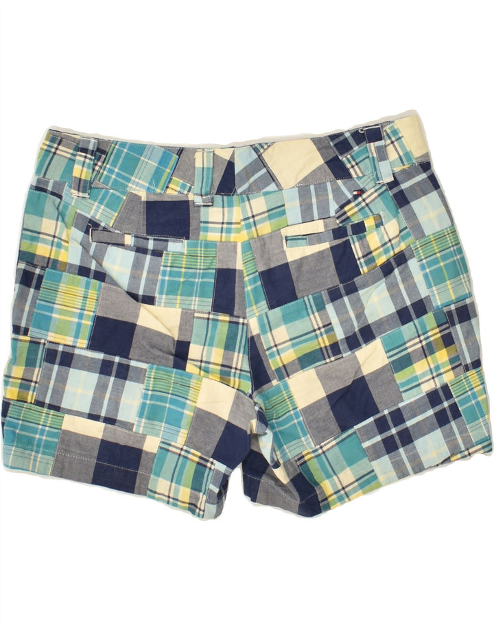 TOMMY HILFIGER Womens Chino Shorts US 10 Large W32 Navy Blue Patchwork | Vintage Tommy Hilfiger | Thrift | Second-Hand Tommy Hilfiger | Used Clothing | Messina Hembry 