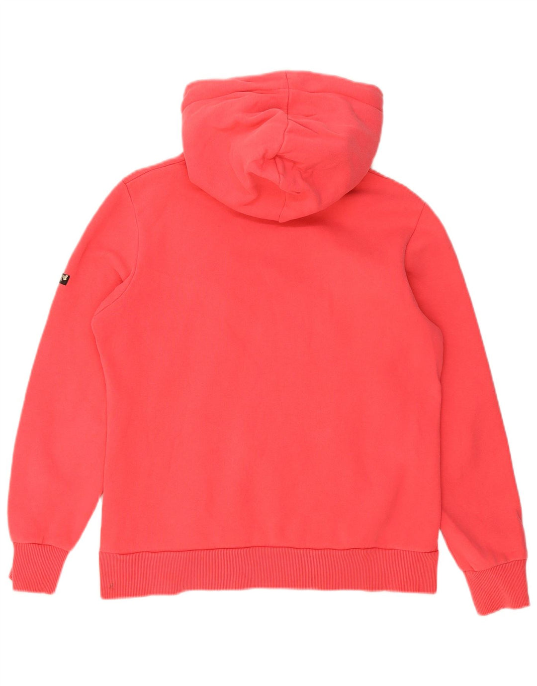 SUPERDRY Womens Oversized Graphic Hoodie Jumper UK 12 Medium  Red Cotton