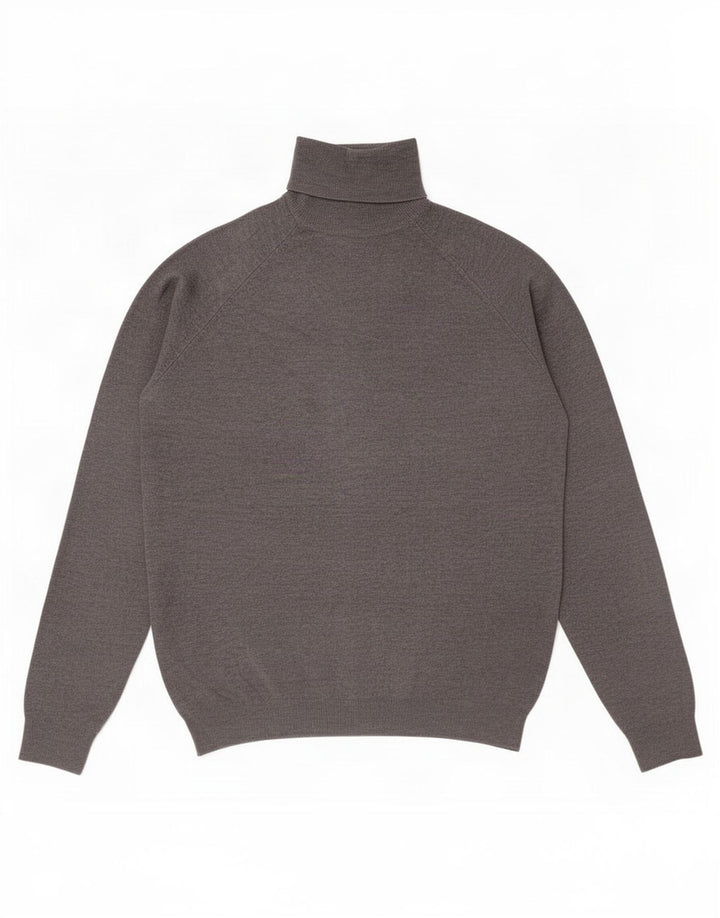 Zara Herre rullehals sweater mellemgrå viskose