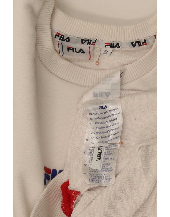 Fila Sweatshirt til mænd Lille hvid Colourblock Bomuld