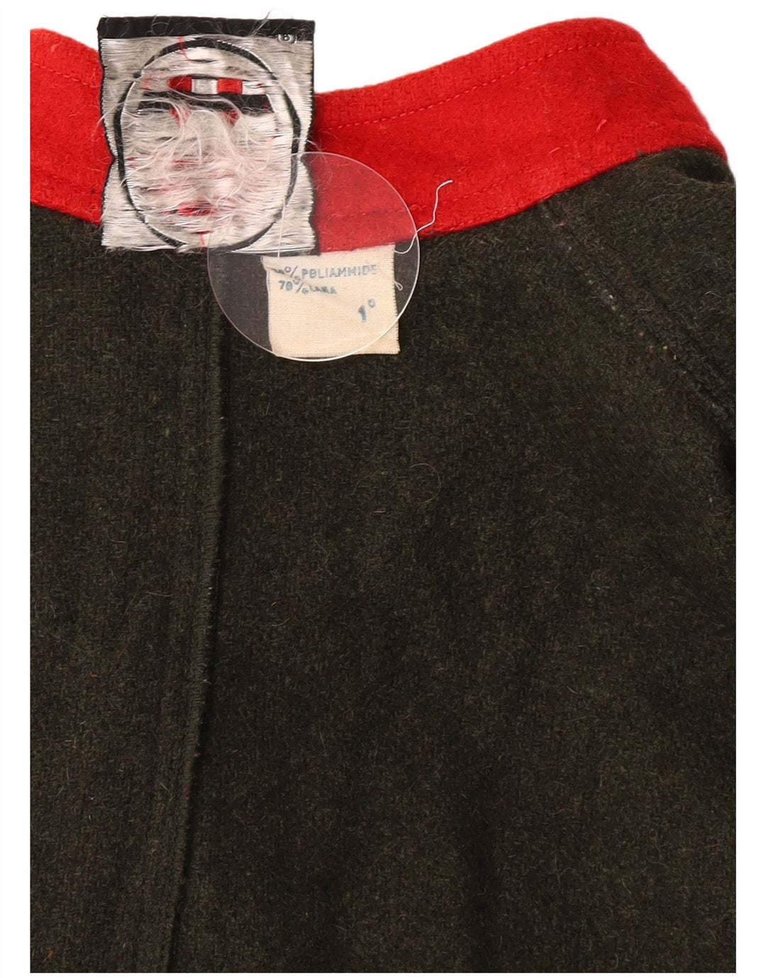 Vintage Cape Coat til kvinder One Size Khaki Wool