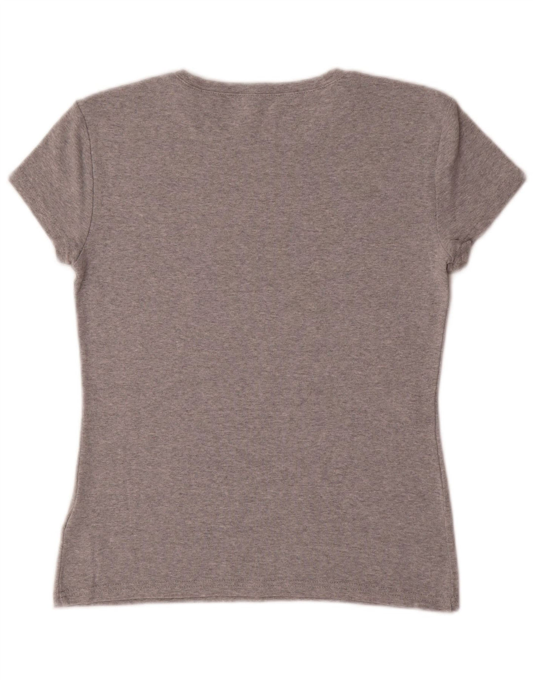 TOMMY HILFIGER Womens T-Shirt Top UK 12 Medium Grey Cotton