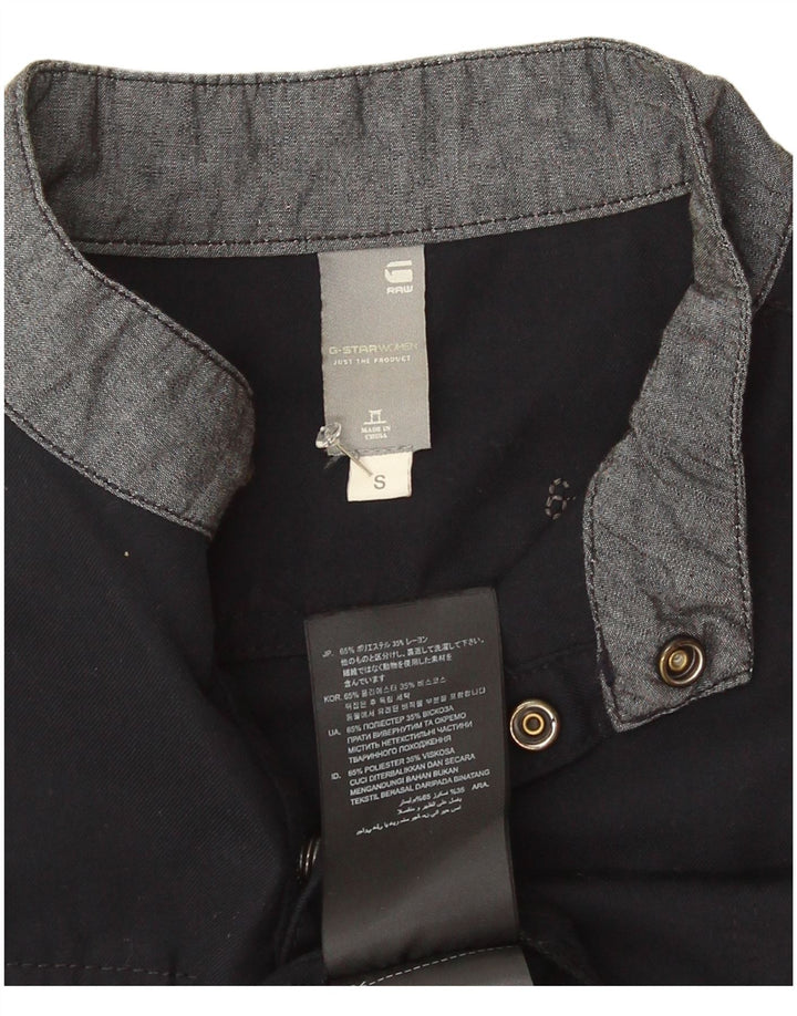 G-Star Dame Ærmeløs A-Line Kjole UK 8 Small Navy Blue Polyester