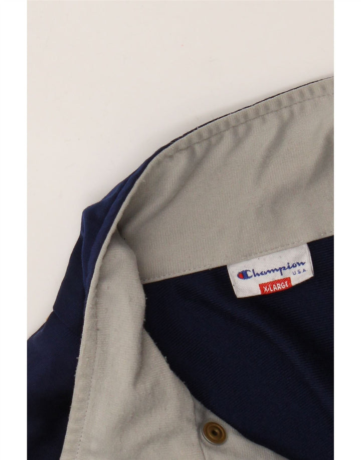 Champion Herre grafisk træningsdragt Topjakke XL Blå Colourblock