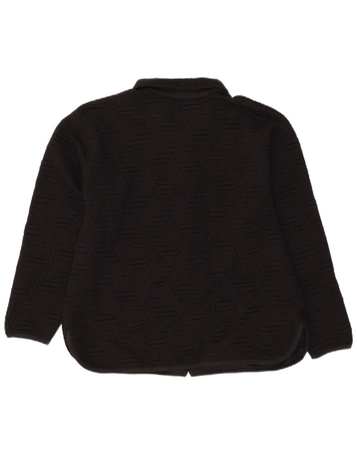 Champion Womens træningsdragt Topjakke UK 16 Stor sort geometrisk polyester