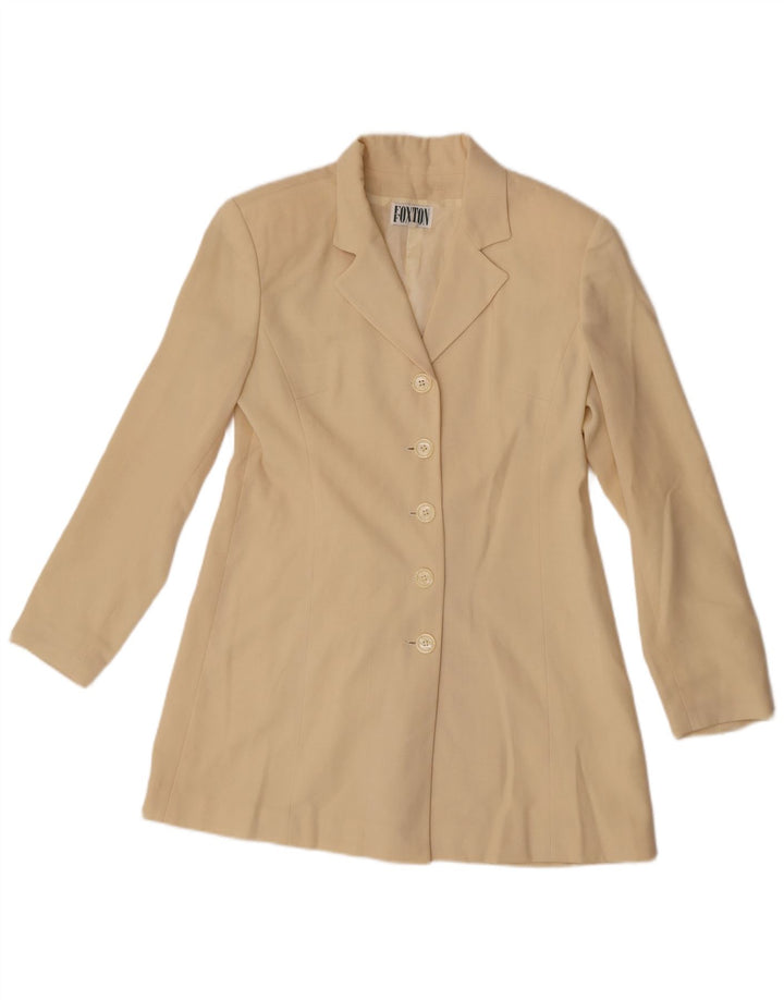 Vintage overfrakke til kvinder IT 40 Small Beige Acetate