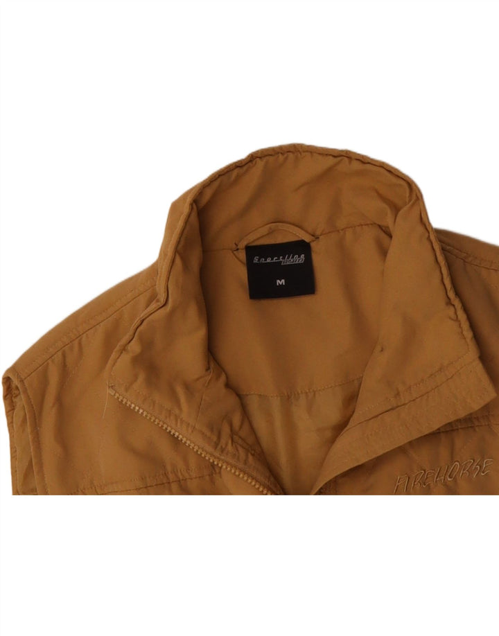 VINTAGE Womens Quilted Gilet UK 14 Medium Brown Polyester Vintage Vintage and Second-Hand Vintage from Messina Hembry 