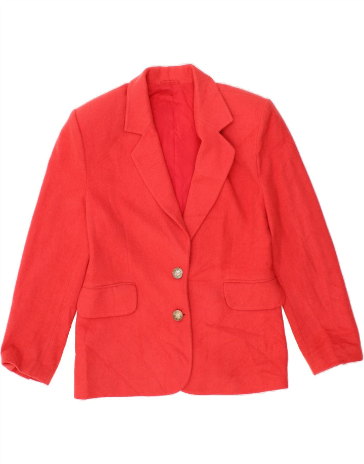 VINTAGE Womens 2 Button Blazer Jacket UK 18 XL Red Vintage Vintage and Second-Hand Vintage from Messina Hembry 