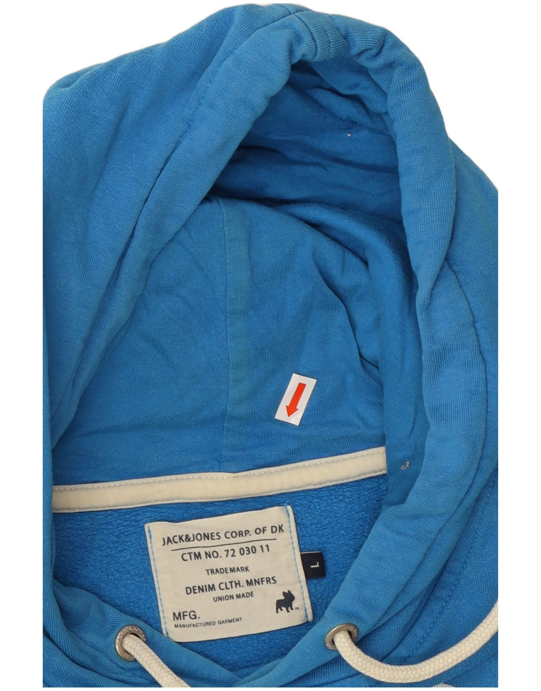 Jack & Jones Grafisk hættetrøje til mænd, stor blå bomuld
