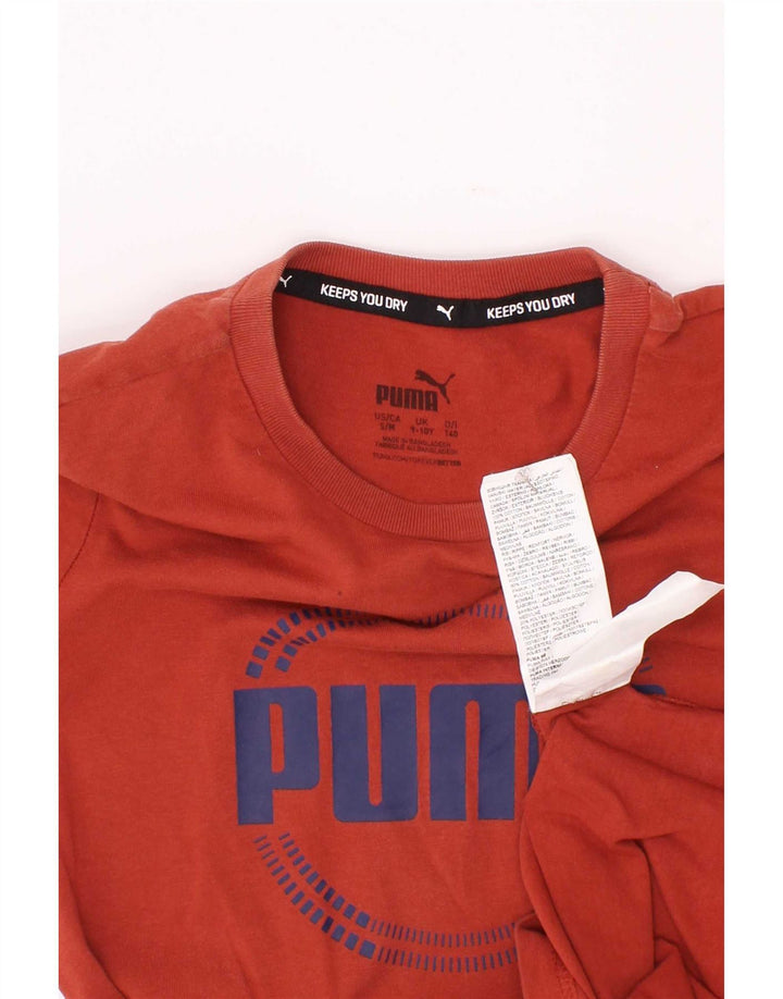 Puma drenge grafisk t-shirt top 9-10 år rød bomuld