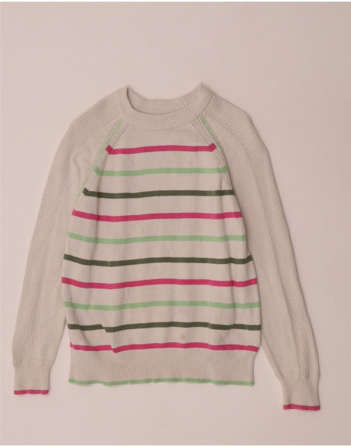 Marks & Spencer Dame Boat Neck Jumper Sweater UK 10 Small Off White