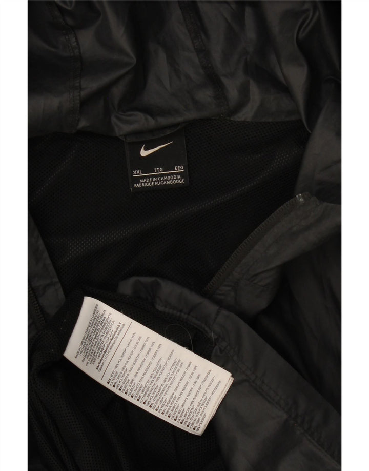 Nike Regnjakke med hætte til mænd UK 44 2XL Sort Polyester