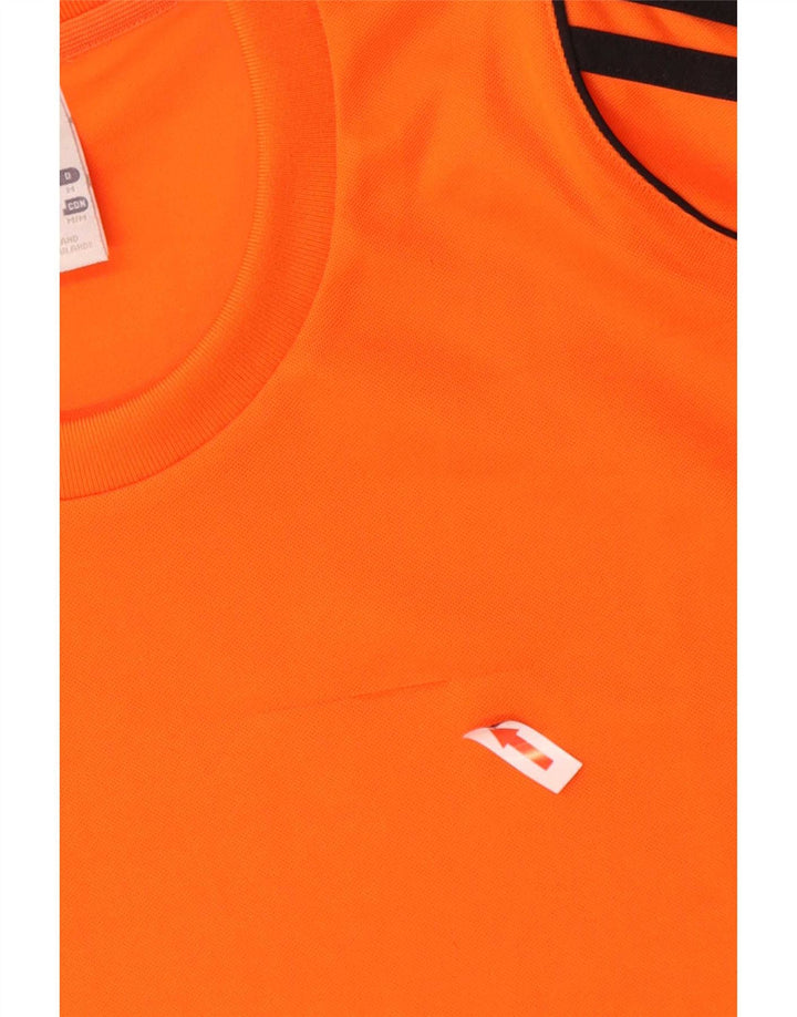 Adidas Herre Climalite T-Shirt Top Medium Orange Polyester