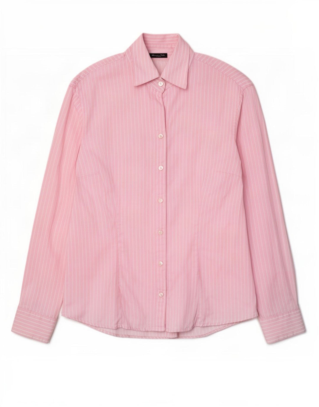Massimo Dutti Dameskjorte EU 42 Stor Pink Nålestribet Bomuld