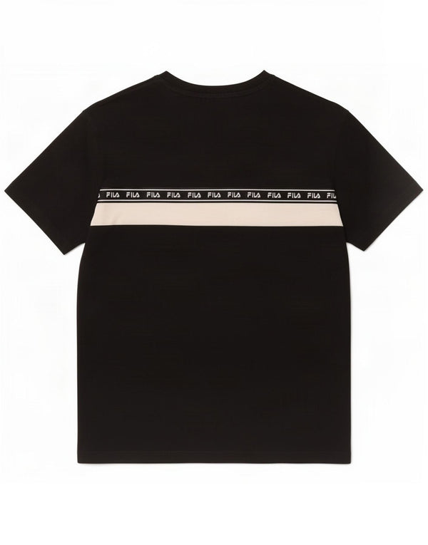 Fila Mens Graphic T-Shirt Top XS Black Colourblock Cotton