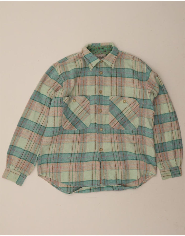 Wampum Herre Overshirt Flanellskjorte Stor Grøn Ternet