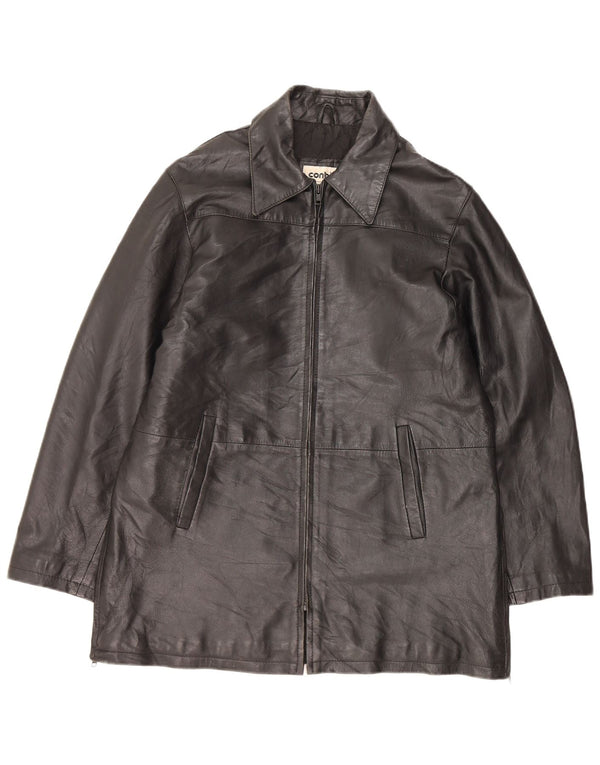 CONBIPEL Herre Læderjakke IT 44 XS Sort Læder