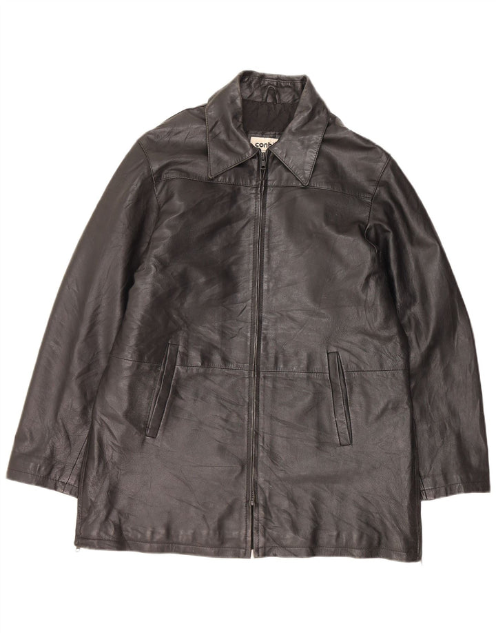 CONBIPEL Herre Læderjakke IT 44 XS Sort Læder