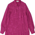 VINTAGE Womens Shirt Blouse EU 38 Medium Purple Geometric Cupro Vintage Vintage and Second-Hand Vintage from Messina Hembry 