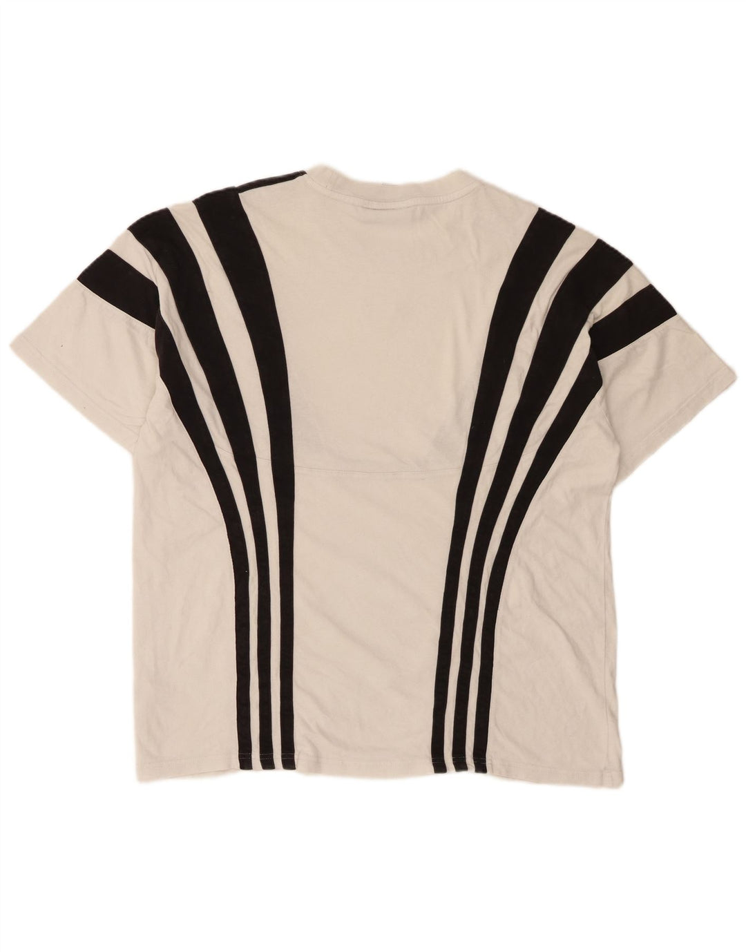 Adidas Herre T-Shirt Top Stor Hvid Colourblock Bomuld