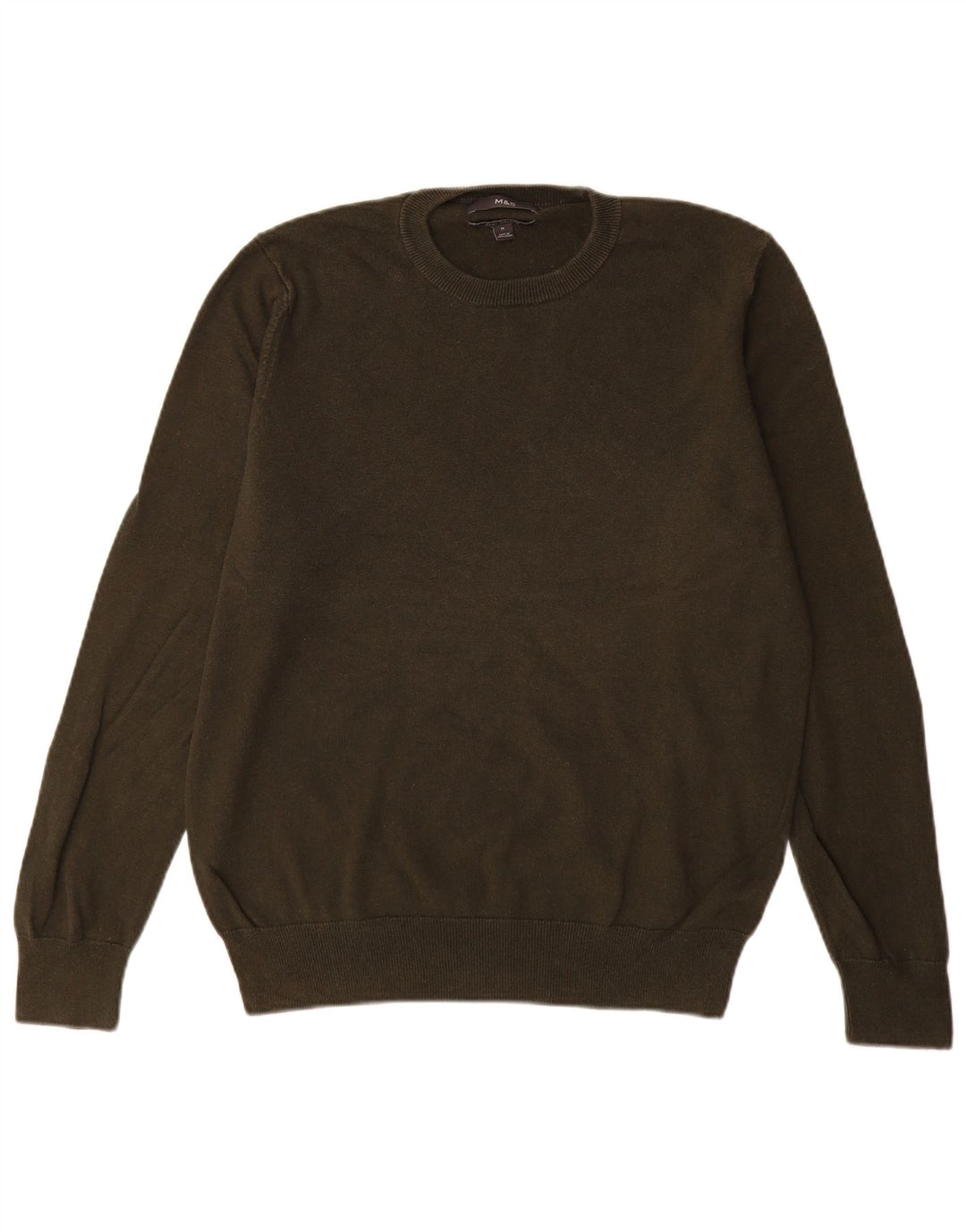 Marks & Spencer Herre sweater med rund hals, medium Khaki Bomuld