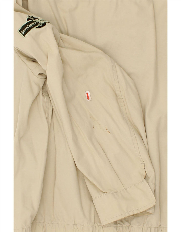 HENRY COTTONS Mens Bomber Jacket UK 40 Large Off White Cotton Vintage Henry Cottons and Second-Hand Henry Cottons from Messina Hembry 