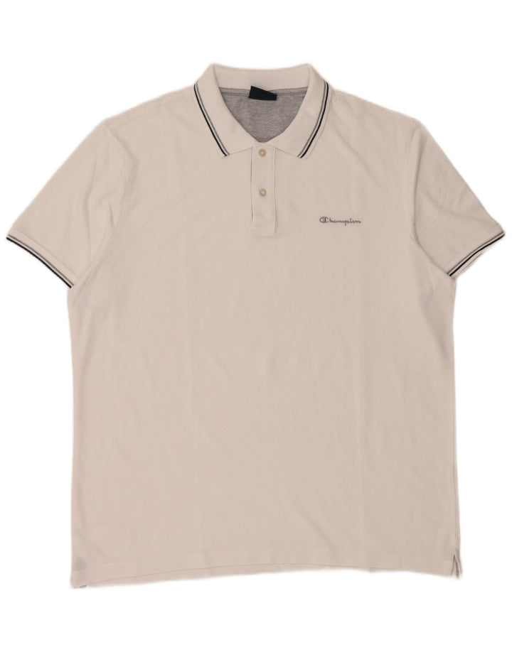 Champion Herre Polo Shirt 2XL Hvid