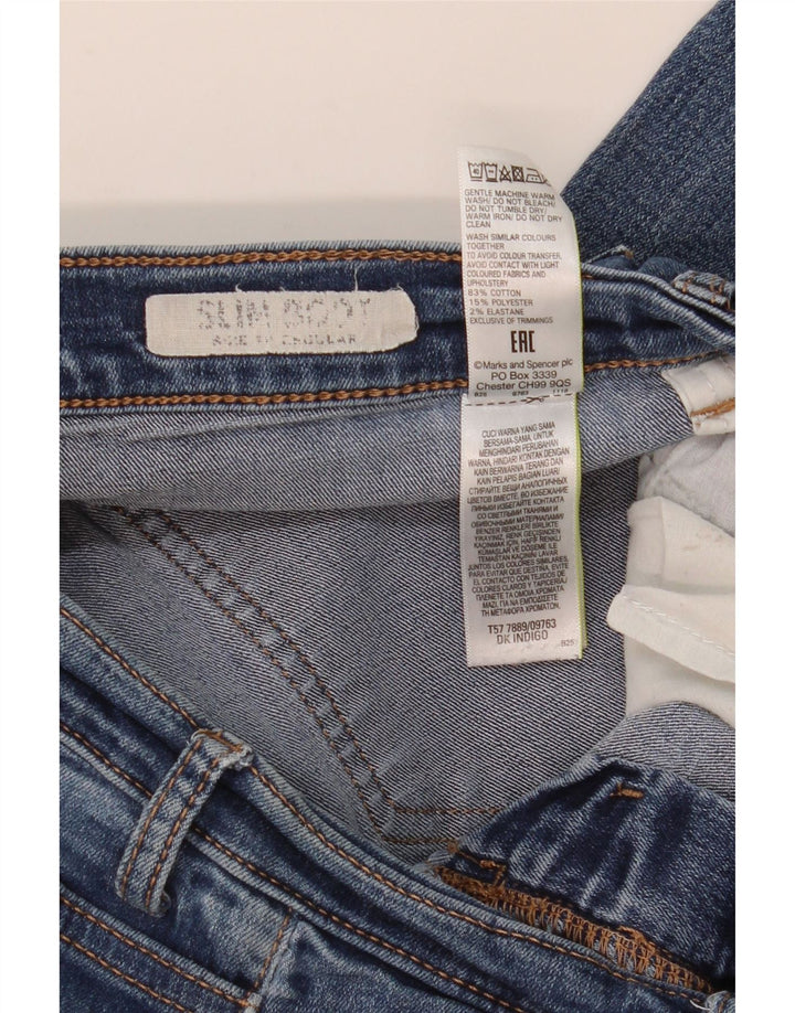 MARKS & SPENCER Dame Regular Fit Bootcut Jeans UK 10 Small W30 L30 Blue
