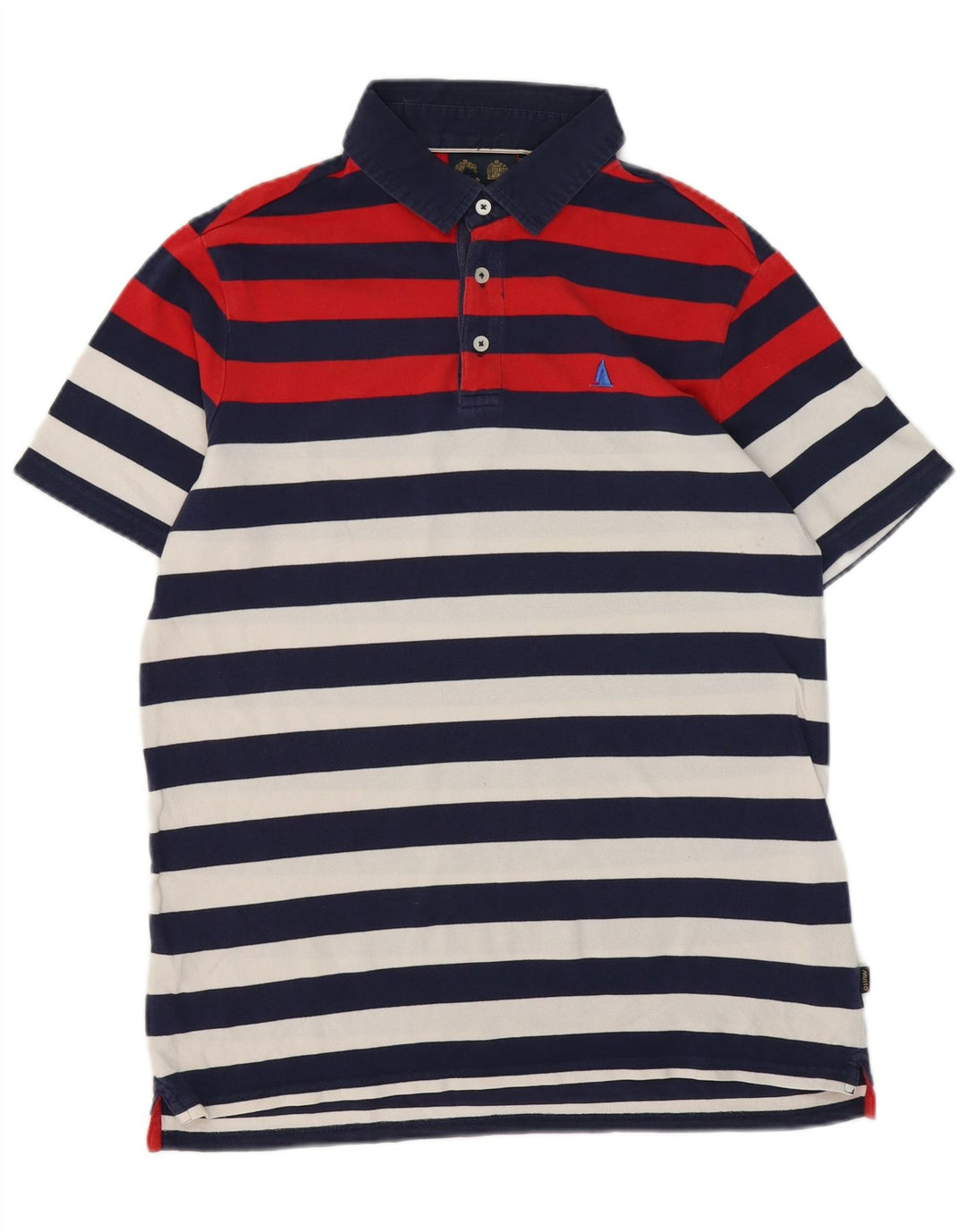 MUSTO Poloshirt til mænd Medium marineblå stribet bomuld