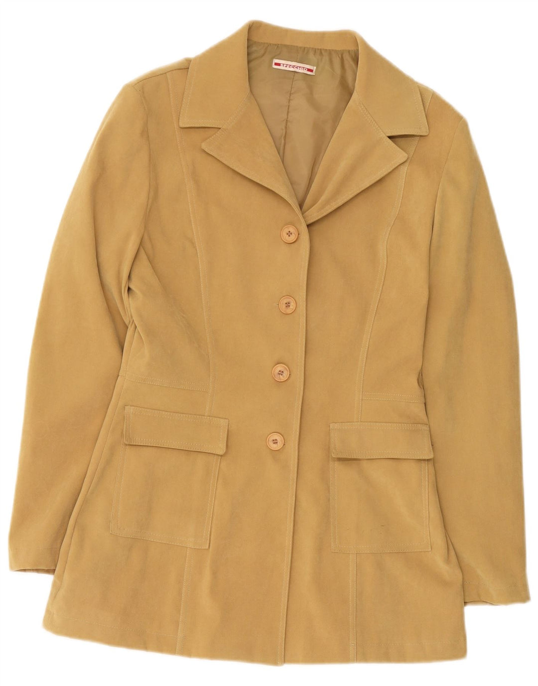 Specchio Dame 4-knaps blazerjakke UK 14 Large Beige Polyester